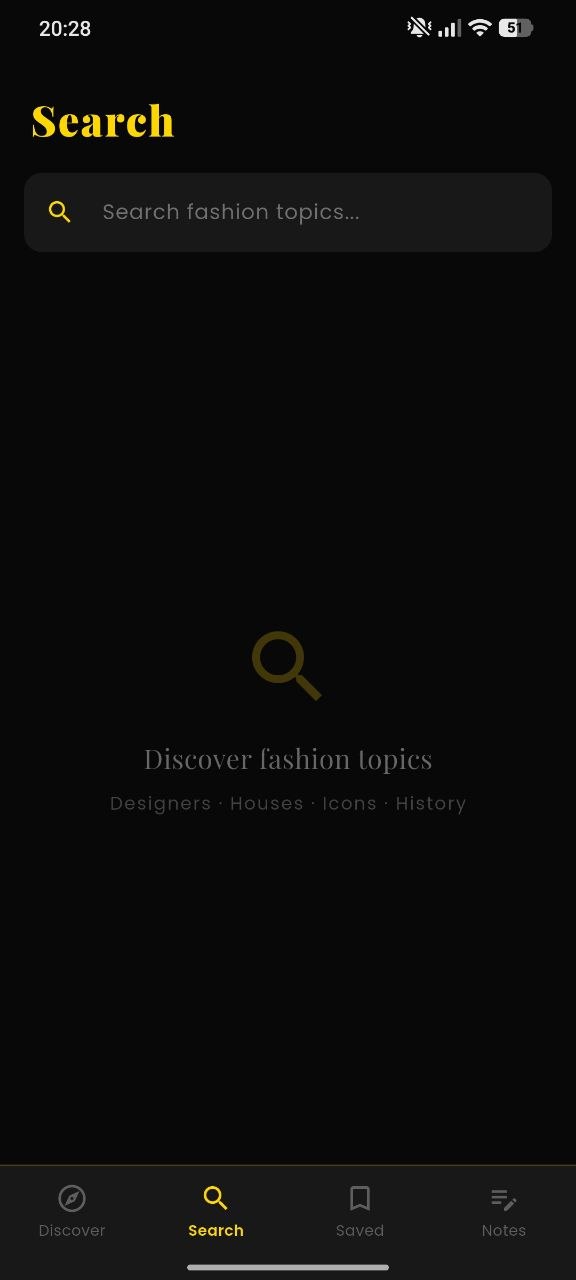 Search results screen